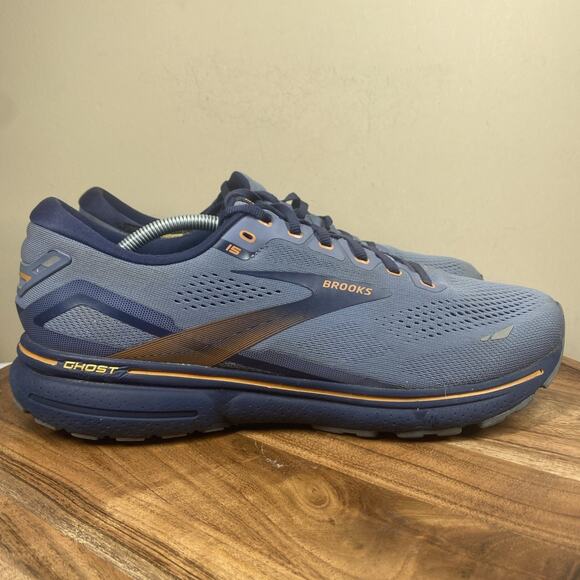 Brooks Ghost 15 Flinstone Oak Mens Blue Size 13 Running Shoes 1103931D025 - Picture 1 of 12